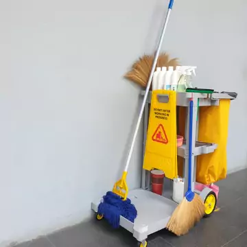 Professional cleaning equipment is seen. Corporate Clean offers Business Cleaning in East Peoria IL